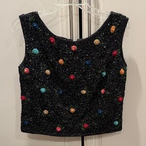 Vintage 1950/60’s Black Sleeveless Top